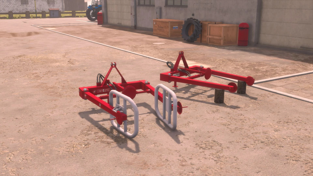 Farming Simulator 25 Metal-Fach T225 v1.0.0.0 mod, featuring red implements in a farm setting.