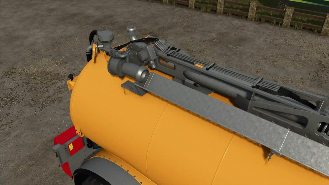 Close-up of the Veenhuis Premium Integral 20000 mod for FS25, showcasing intricate details of the tank equipment.