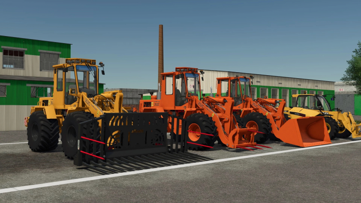 fs25-mods,  Amkodor-352S FS25 mods showing various loaders in Farming Simulator 25.