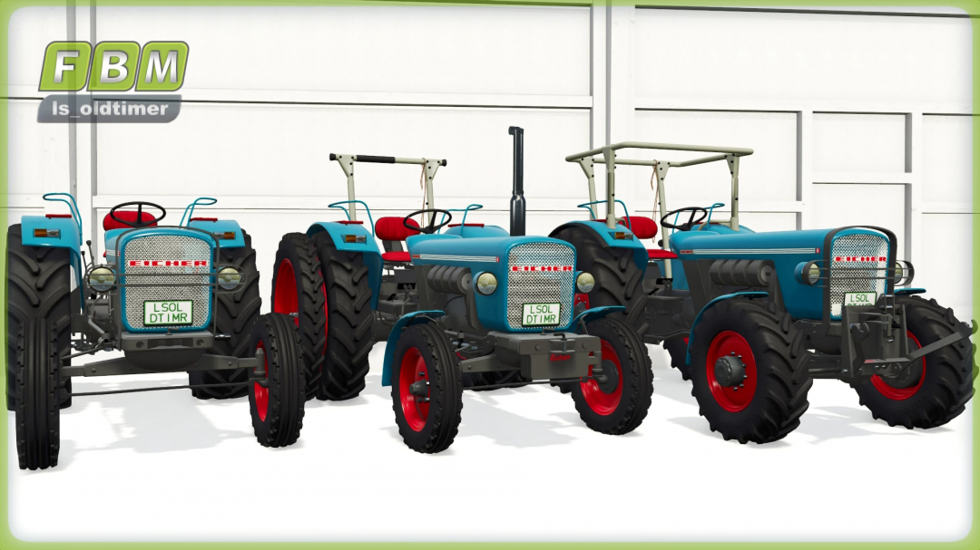 Eicher 3015 Königstiger II tractors displayed, featured in FS25 mods for Farming Simulator 25.