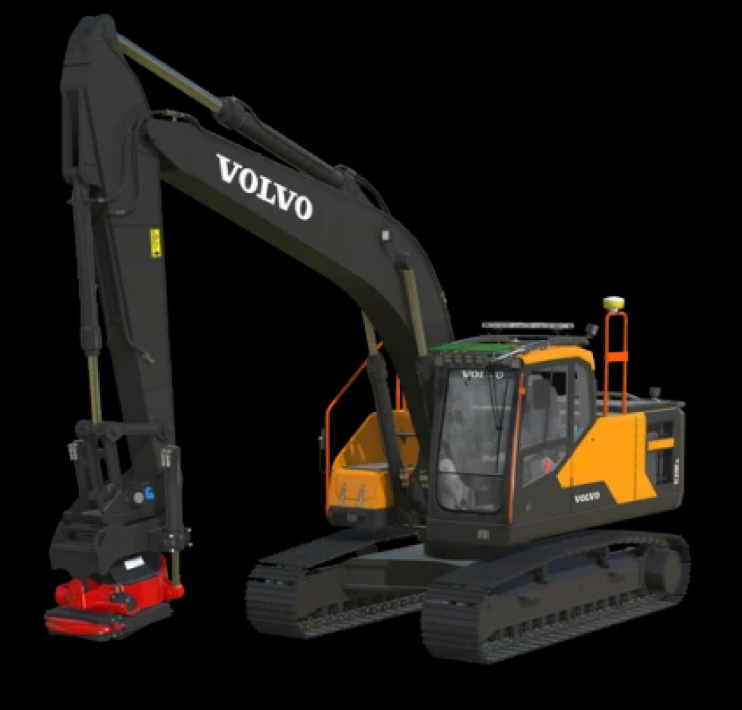 FS22 Volvo EC220ENL mod showcasing excavator for Farming Simulator 22.