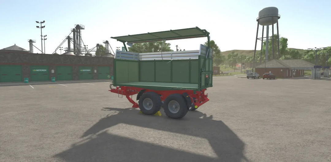 Rudolph TDK 301RA trailer mod in FS25, parked in a farmyard setting.