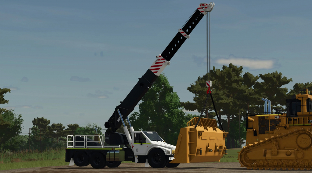 Terex Franna AT-40 crane lifting construction equipment in FS25 mod.