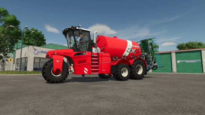 fs25-mods,  Vervaet Hydro Trike XL mod for FS25 in front of a tractor center in Farming Simulator 25.