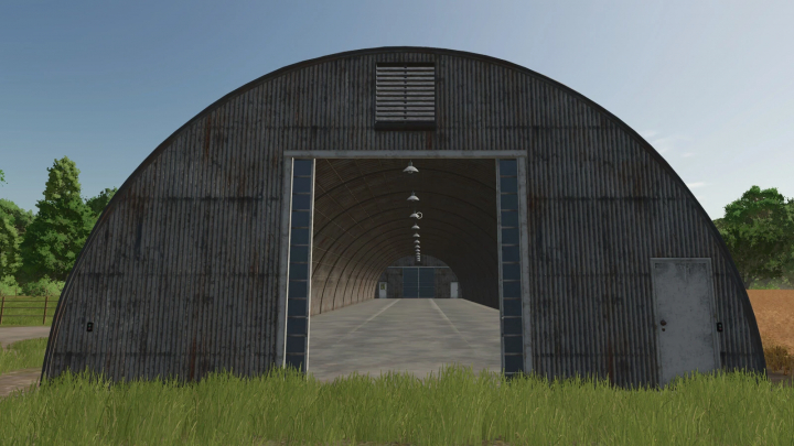 fs25-mods,  Welker Farm Shed Pack v1.0.0.0 mod for FS25 showing a large metal shed in a grassy area.