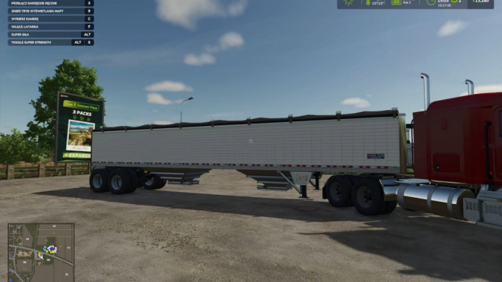 fs25-mods,  Wilson Pacesetter v1.0.0.0 mod in Farming Simulator 25, showcasing a large trailer with detailed design for transport tasks.