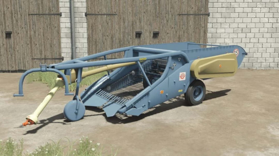 FS25 Agromet-Pionier Z-609 v1.0.0.0 mod featuring a blue agricultural trailer in Farming Simulator 25.