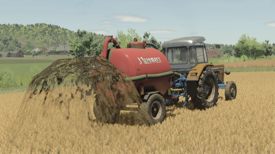 FS25 mod Meprozet PN20 v1.0.0.0 used for spreading slurry on fields in Farming Simulator 25.