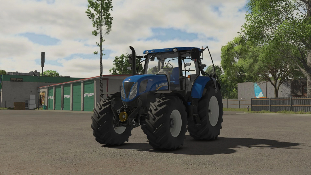 New Holland T7 2011 tractor in Farming Simulator 25 mod, showcasing its design and features.