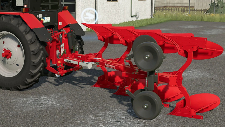 fs22-mods,  Alpler 3+1 plow mod for FS22 attached to tractor