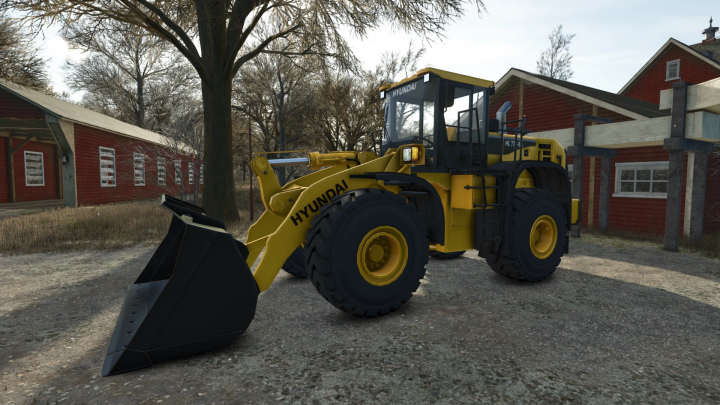 fs25-mods,  Hyundai HL770-9A loader mod in Farming Simulator 25, FS25 mods outdoor view.