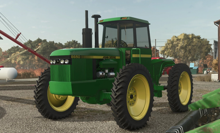 fs25-mods, John Deere 8650 4WD tractor mod for Farming Simulator 25, showcasing classic green and yellow design.