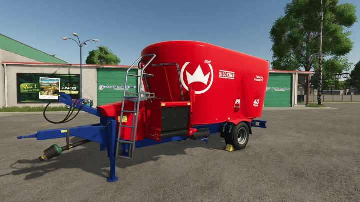 fs25-mods, Siloking TL4 Premium trailer mod for Farming Simulator 25 in a virtual farm setting.