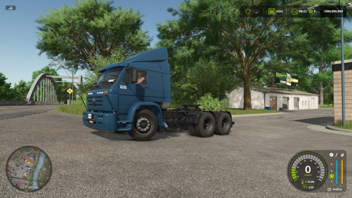 fs25-mods,  Volkswagen Titan 310/300 mod in Farming Simulator 25, parked on a road with trees and buildings in the background.