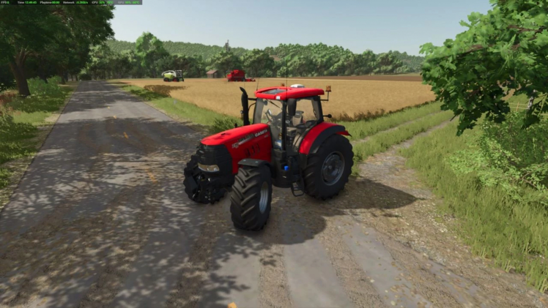 Case IH Puma tractor on a field in Farming Simulator 25 mod.