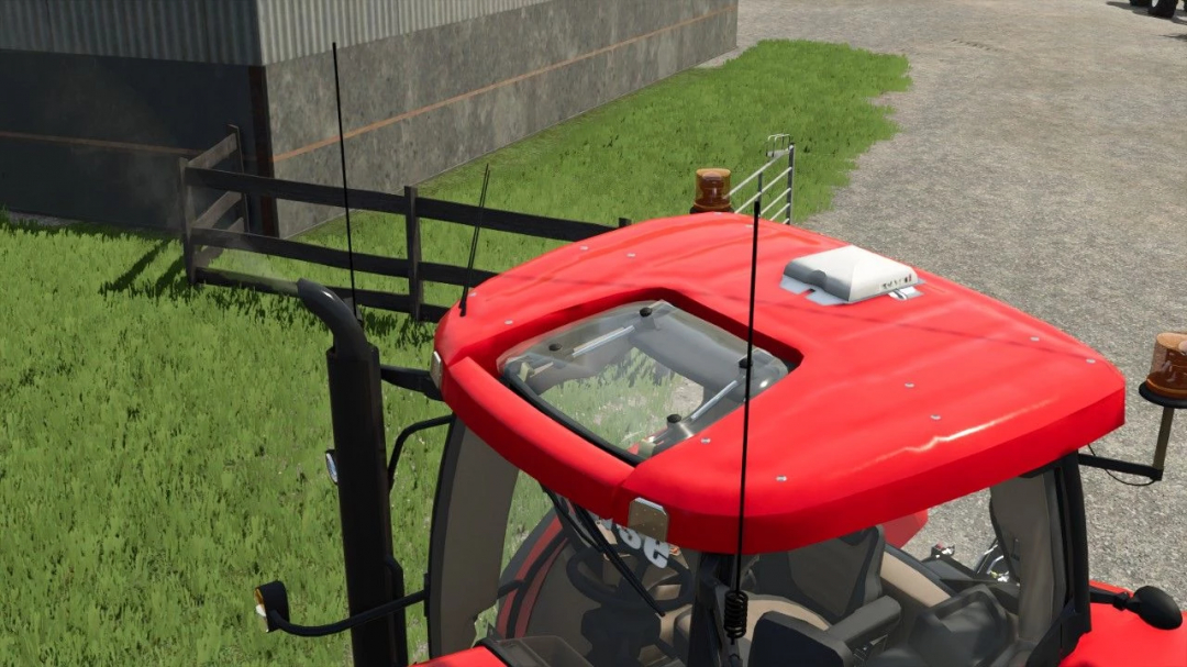 FS25 mod Case IH Puma Edit v1.0.0.1 showcasing red tractor roof and interior details