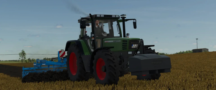 fs25-mods, Fendt 500 Favorit tractor in field, featured in FS25 mod Farming Simulator 25