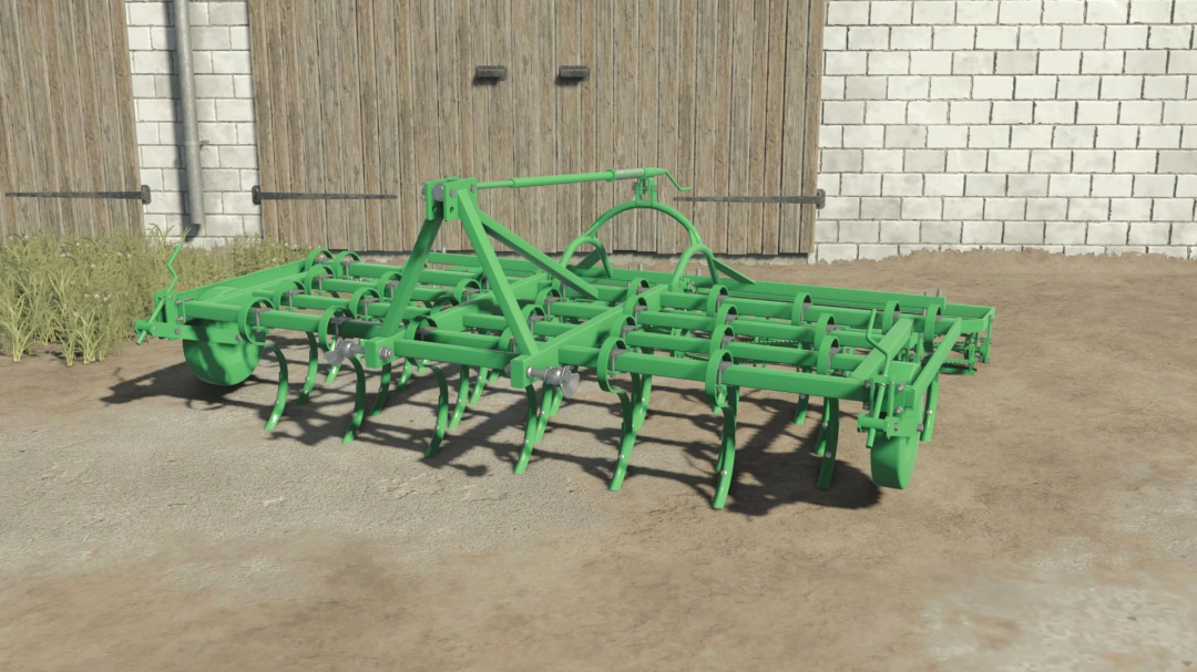 Bomet U725 plow mod for Farming Simulator 25 showcased on dirt surface.