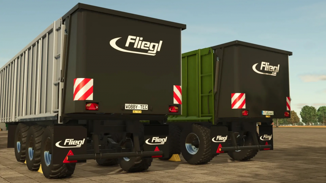 FS25 mods: Fliegl ASS298 3-axle trailer by WobbyTec in Farming Simulator 25.