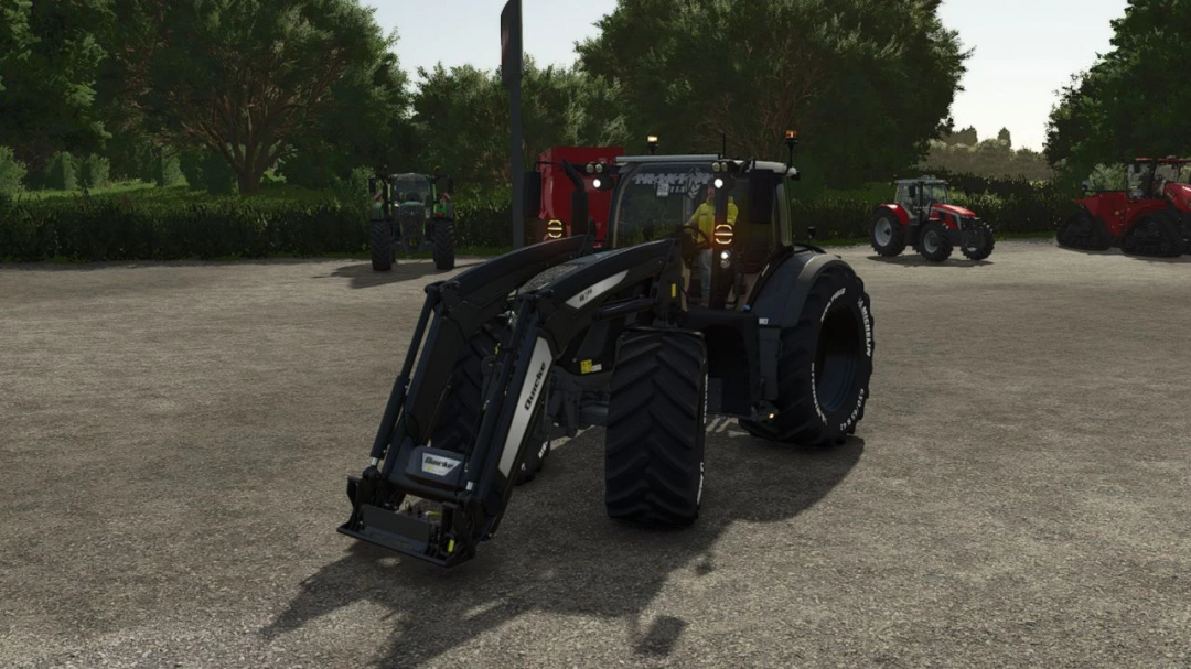 Fendt 700 Vario Gen6 Edit mod for FS25 with front loader attachment in a rural setting.