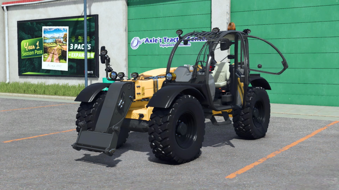 New Holland TH & LM tractor mod for FS25 in a parking lot.