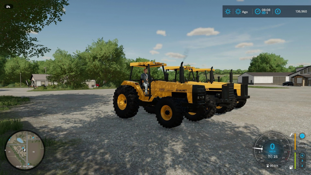 Valmet 1180 1993 tractor mod in Farming Simulator 25, showcasing in-game feature and design.