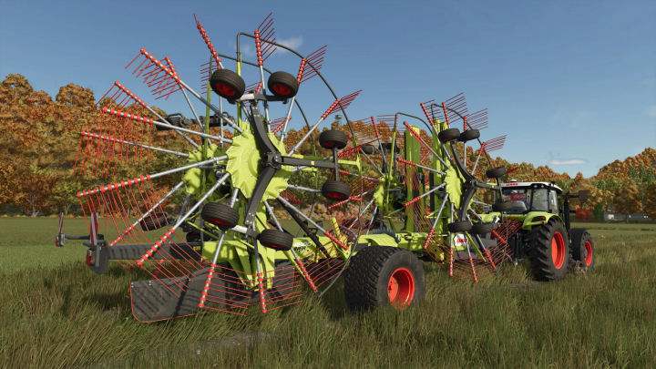 fs25-mods,  CLAAS Liner 4900 mod in FS25, a detailed farming equipment on a field. Farming Simulator 25 mods.