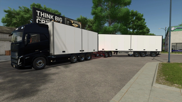 fs25-mods,  FS25 mods: Dolly HcT v1.0.0.0 displayed with a truck and articulated trailers in Farming Simulator 25.