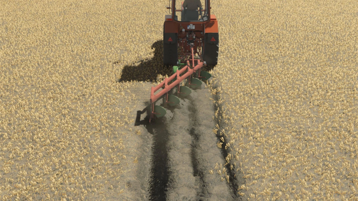 fs25-mods,  FS25 mod Unia U-022-25/1 plow in field, Farming Simulator 25