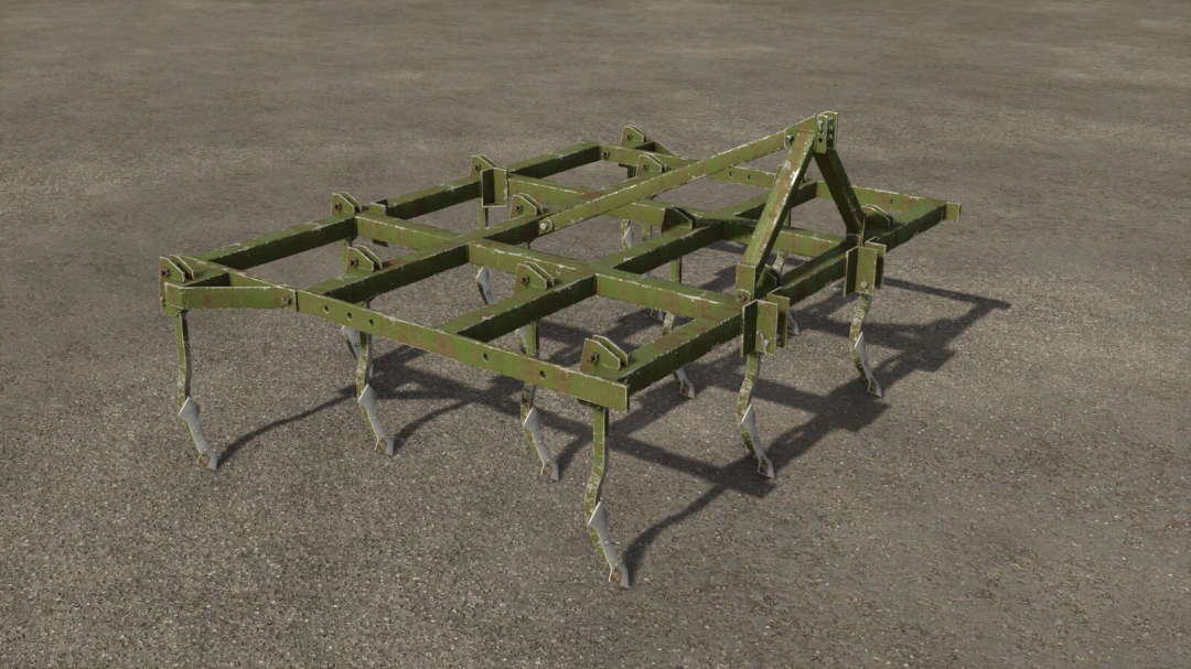 Fortschritt B365/A03 cultivator mod in FS25, showcasing its detailed structure on a plain surface.