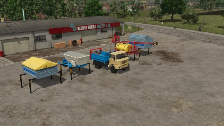 fs25-mods,  IFA W50 truck with multiple swap bodies in FS25 mod setting.