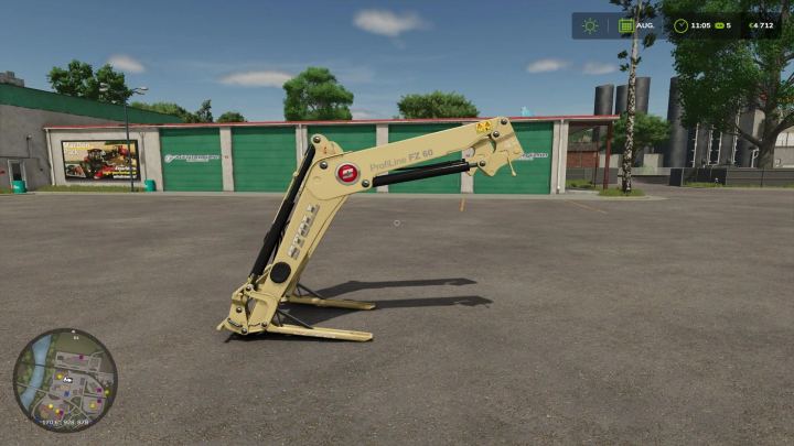 fs25-mods, Stoll FZ 60 loader mod in Farming Simulator 25, displayed in a parking lot setting.