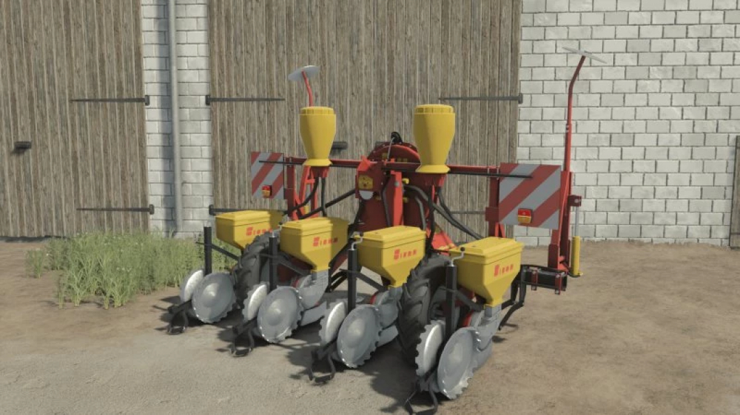 FS25 Rau Unisem MS4 / MS6 v1.0.0.0 mod showcasing a seeder attachment in Farming Simulator 25 mods.