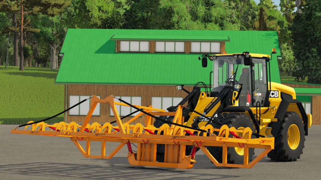 Meijer Holland Rambo 6KD attachment on tractor in FS25 mod.