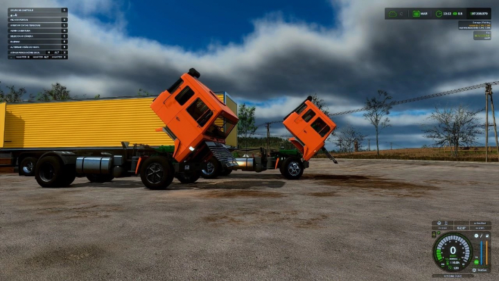 fs25-mods, FS25 mod Scania LK Series 140 trucks with tilted cabs in Farming Simulator 25.