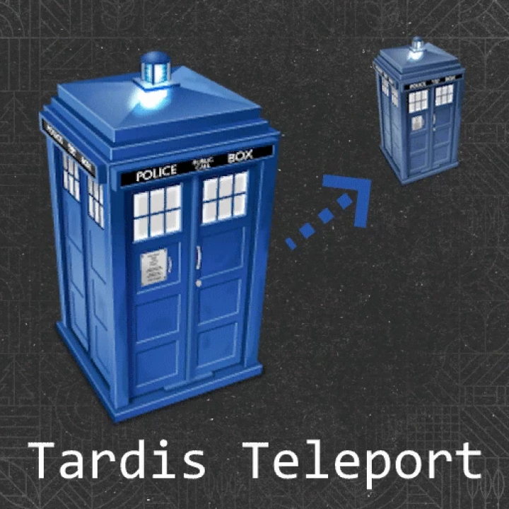 fs25-mods, Tardis - Teleport Mod v1.0.0.0 for FS25, featuring blue police box teleportation.