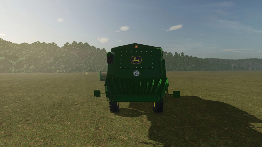 Rear view of John Deere 2266 mod in FS25 on a field.