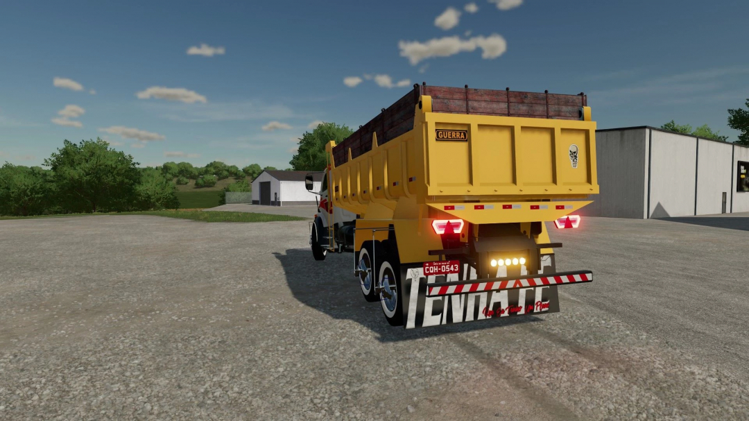 FS25 mod: Mercedes-Benz 1111 truck with a yellow cargo bed in Farming Simulator 25.