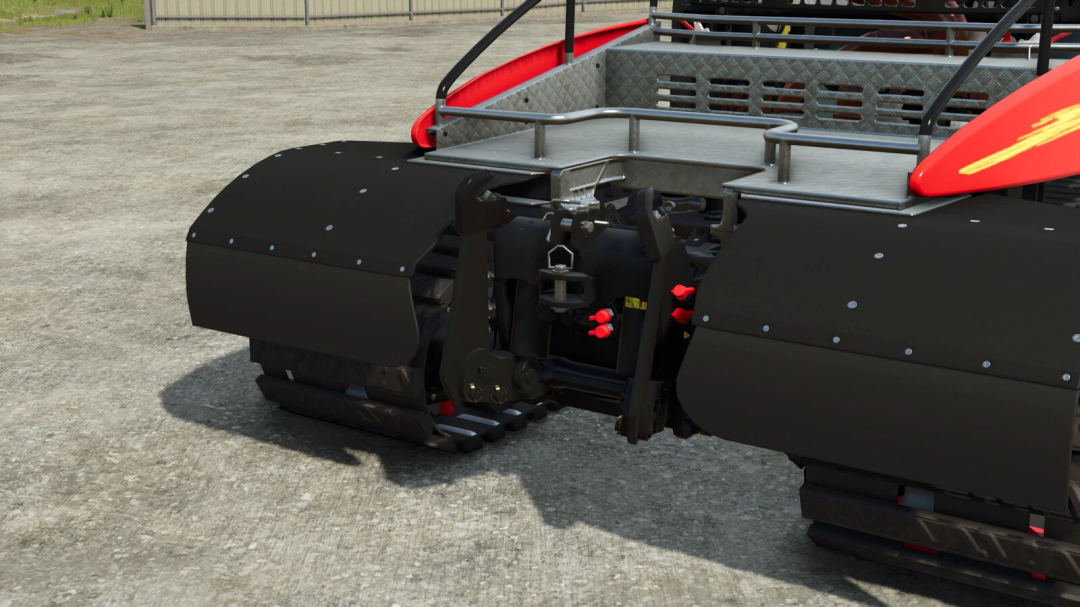 Close-up of the Prinoth Leitwolf vehicle attachment in FS25 mods, Farming Simulator 25.