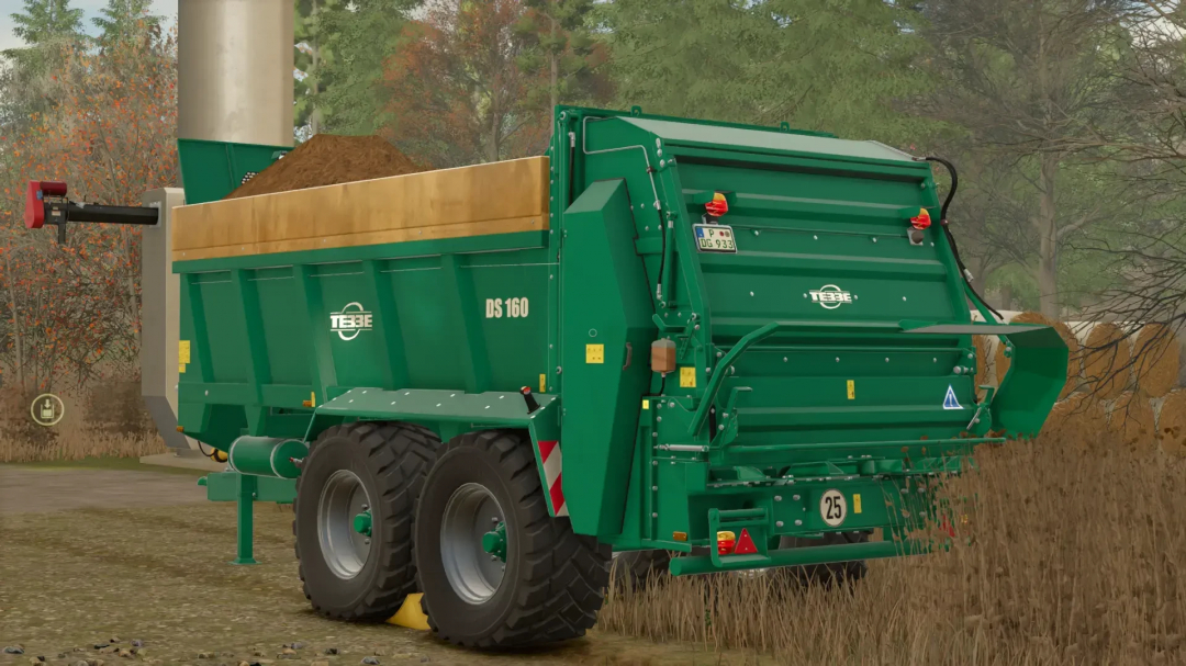 Tebbe DS 160 trailer loaded with soil in FS25 mod Farming Simulator 25.