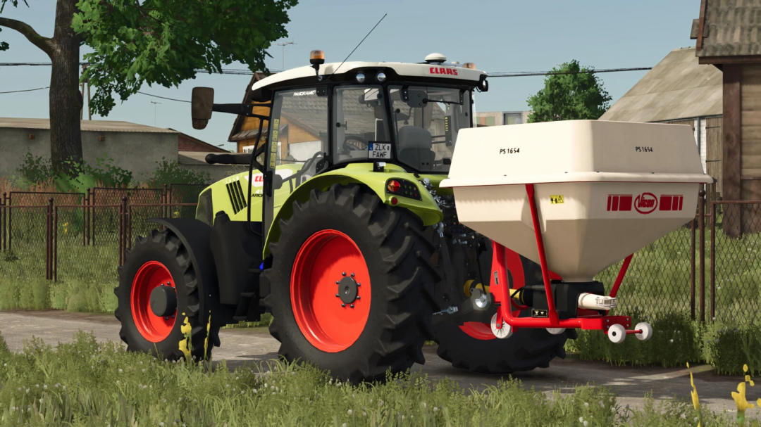 FS25 mod: Vicon PS 1004/1654 attached to tractor in Farming Simulator 25.