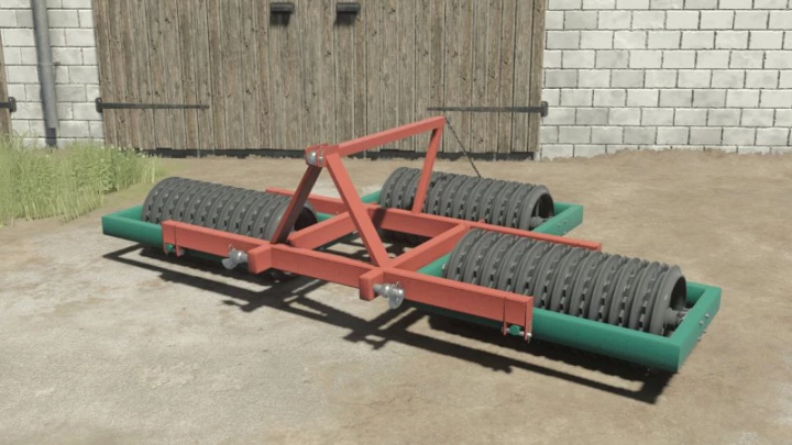 fs25-mods,  FS25 Cambridge 3.2m mod in Farming Simulator 25. Agricultural roller tool on a farm setting.