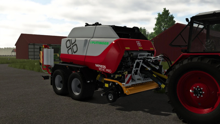 fs25-mods,  Pöttinger Impress 185VC PRO mod for Farming Simulator 25, shown in a farm setting.