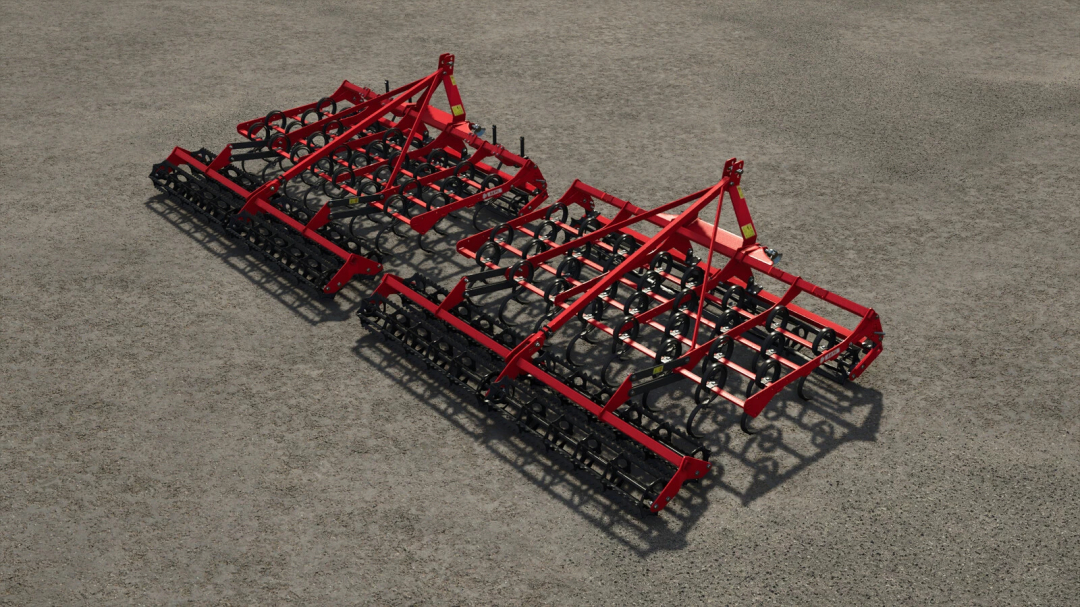 Akpil Rylec v1.0.0.0 mod for Farming Simulator 25, featuring a red cultivator on a gravel surface.