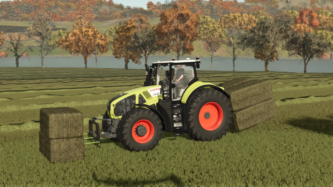 FS25 mod: tractor using 3 Point Bale Spike in Farming Simulator 25.