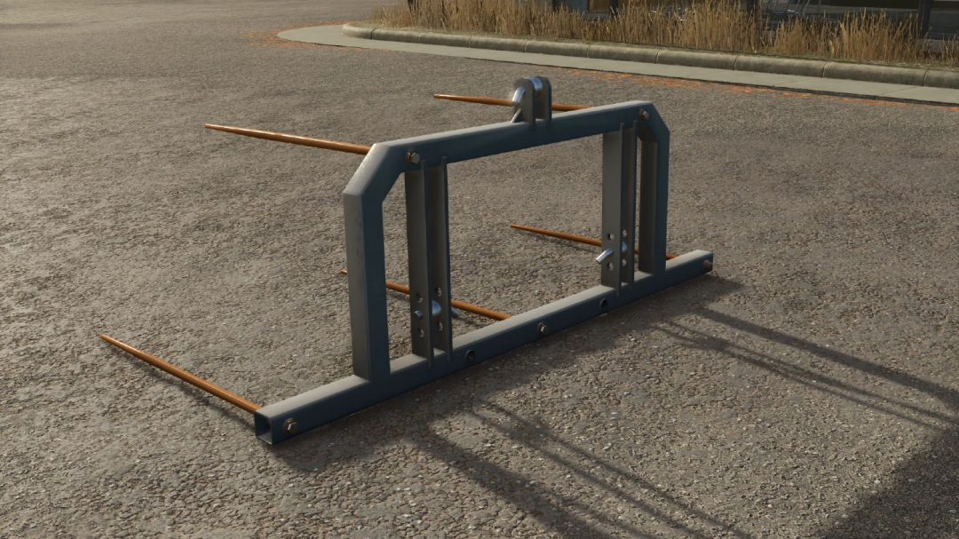 FS25 3 Point Bale Spike mod on pavement in Farming Simulator 25