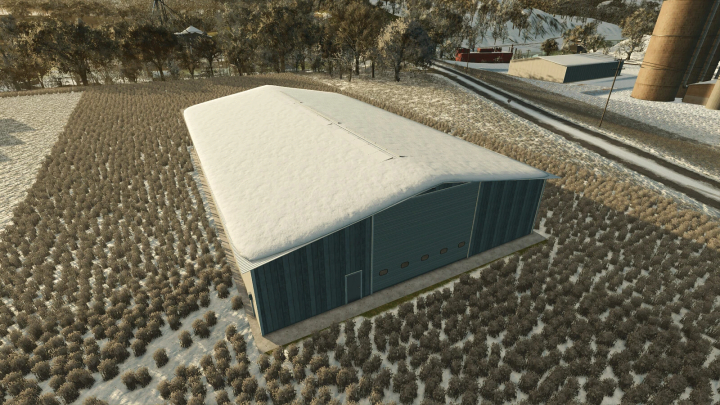 fs25-mods,  Extra Large Workshop in snowy field, FS25 mods