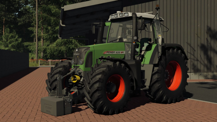 fs25-mods,  Fendt 700/800 Vario TMS mod in FS25, showcasing tractor's side view.