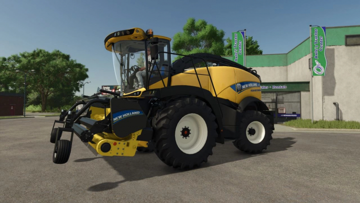 fs25-mods, New Holland 300FP vehicle in Farming Simulator 25 mods outside a tractor center.