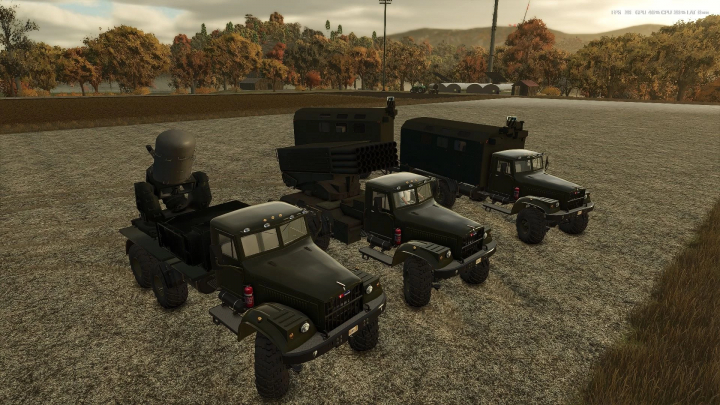 fs25-mods,  FS25 mods Russian military pack Ural vehicles on field